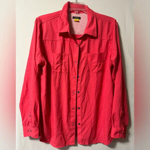 Cabela’s Women’s Pink Button Down Long Sleeve Size Large‎